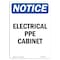 Signmission OSHA Sign, Electrical PPE Cabinet, 7in X 5in, 5" W, 7" H, Portrait, Electrical PPE Cabinet Sign OS-NS-D-57-V-11678 - alternate 1